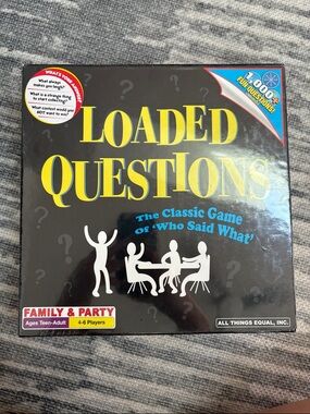 Loaded Questions Family Party Game - Black